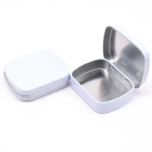 Metal Mini Hinged Iron Box Rectangular Empty Tin Storage Box Jewelry Pill Candy Cases Container Cosmetic Organizer Home Supplies