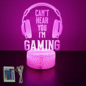 NEON GAMER 3D Lamp LED Night Light Gaming Setup RGB Children's Lamps Gamer Room Decoration Bedroom Table Lamp Personalized Gifts