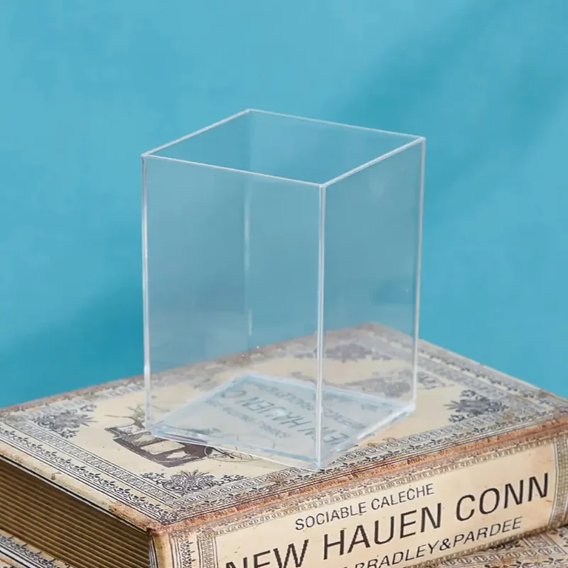 Pencil Holder Office Desk Wood Square/Round/Hexagon Pen Holder Pen Pot Cup Case Container Stationery Storage Organiser Supplies