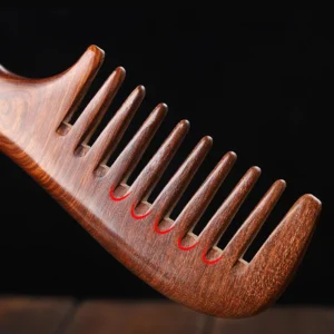 Natural Sandalwood Hair Combs Anti-Static Wooden Comb Massager Long Wide Tooth Detangle Sandalwood Comb Hair Care Household Gift