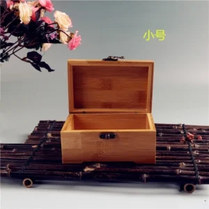 Bamboo Craft Princess Korean Bamboo Jewelry Box Wooden Jewelry Storage Box Small Collection Box Gift Box WF