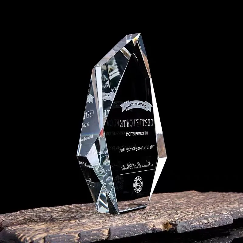 K9 Crystal Iceberg Shaped Glass Trophy for Awards and Brand Recognition Business Gifts