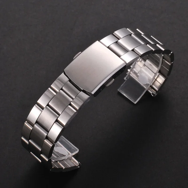 Metal Strap18mm 20mm 22mm Universal Stainless Steel Watch Band Folding Safety Buckle for Women Bracelet Watch Belt Accessories