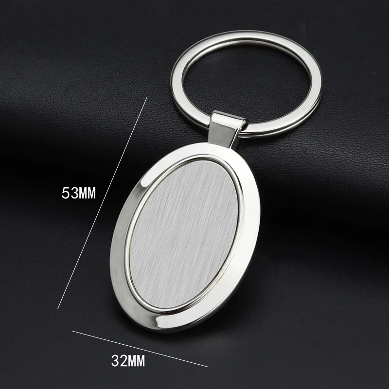 Sc1953b6febf74301956f1057a0b03e46W.webp 1PC New Metal Keychain Blank Keychain Stainless Steel Keyplate DIY Metal Key Rings Jewelry Accessories