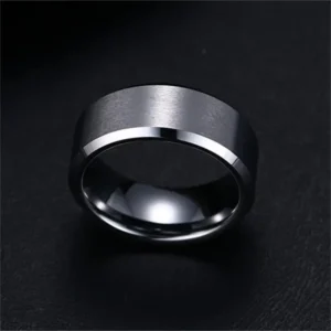 Sc2436014eb024d839c55200334574851W.webp Charm Jewelry Ring for Men Women Stainless Steel Black Rings Wedding Engagement Band Quality Matte Male Jewelry