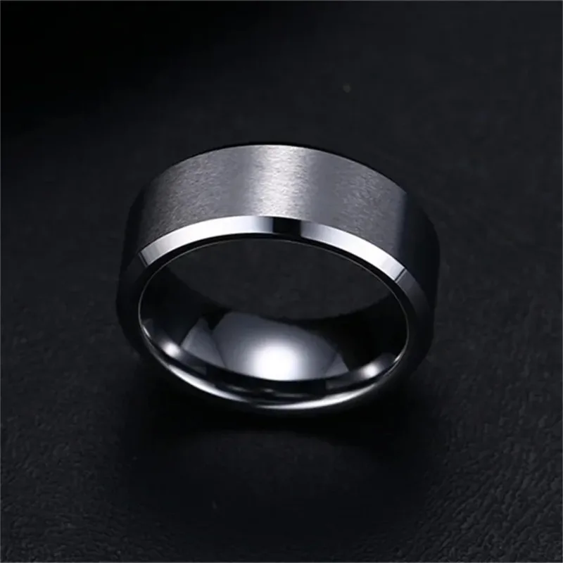 Sc2436014eb024d839c55200334574851W.webp Charm Jewelry Ring for Men Women Stainless Steel Black Rings Wedding Engagement Band Quality Matte Male Jewelry