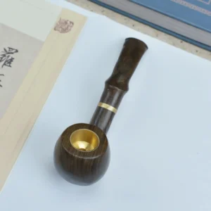 Double Filter Red Sandalwood Smoke Pipe Carved Dragon Mouth Real Wood Cleaning Friendly Compact And Durable Smoking Accessory