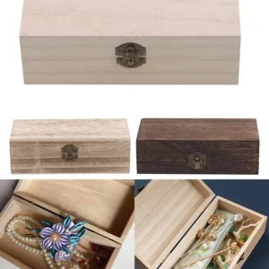 Sc56116387d3e415c8ab077677bddc013M.webp Wooden Storage Box Desktop Wood Clamshell Jewelry Storage Hand Decoration Wooden Box S M L Wedding Gift Storage Box