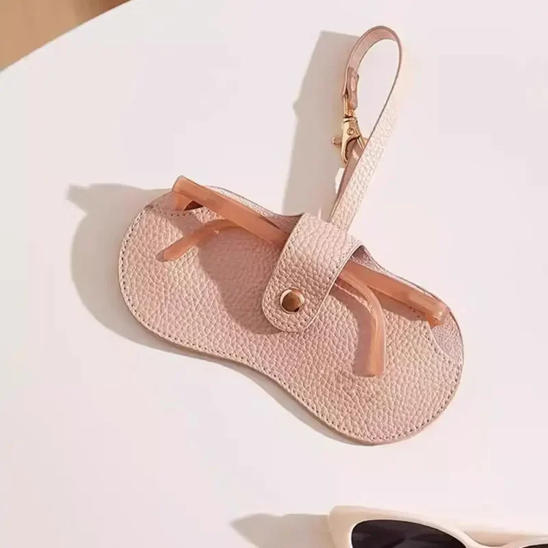 Soft Lychee Pattern PU Leather Glasses Bag Retro Sunglasses Case Portable Myopia Frame Case Simple Eyeglasses Eyewear Storage