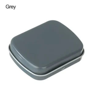 1PC New Metal Rectangular Storage Box Container with Lid Small Tin Boxes Empty Containers Silver Storage Box Case Organizer
