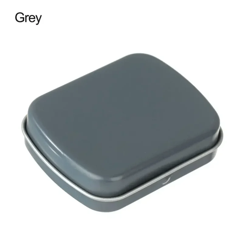 1PC New Metal Rectangular Storage Box Container with Lid Small Tin Boxes Empty Containers Silver Storage Box Case Organizer