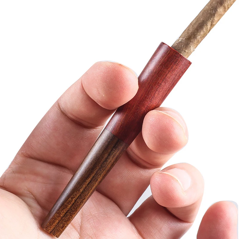 Portable Cigarette Holder Sandalwood Smoking Pipe Mini Cigar Mouthpiece Tobacco Pipe Smoking Accesories