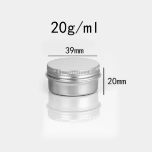 5/10/15/20/30/50/60/100/150/200/250g Aluminum Tins with Lids Silvery Tin Cans Round Metal Box Empty Ceam Jar Cosmetic Containers