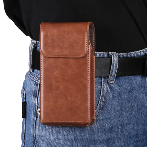 Luxury Leather Belt Clip Phone Case Men Travel Waist Bag For iPhone 17 16 15 14 13 12 11 Pro Max XS 7 8 Plus Holster Pouch Cover