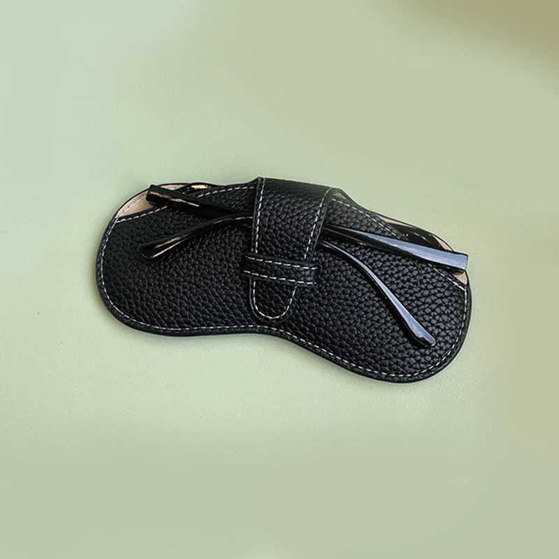 Glasses Case Women Leather Soft Glasses Bag Fashion Portable Sunglasses Box Bag Accessories Solid Eyewear Protector Case Pouch