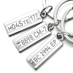Scb4ffee436e440bca10cdc9b0eea81bdy.webp Customized Engraved Keychain for Car Logo Plate Number Name Personalized Keyring Key Chain Holder P009
