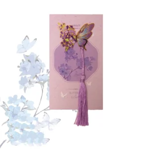 2024 Cute Butterfly Metal Bookmark Colorful Bronzing Bookmark With Chain Gifts For Book Lovers Readers Writers Friends Adults