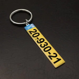 Custom Number Plate Keychain Car Number Plate Keychain Car Number Key Ring Personalized Gift for Him Anti-lost Gift for Driver