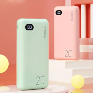 New Power Bank 20000mAh External Portable Charger Powerbank 2.1A Fast Charging LED Display Phone Charger for Smart Phone