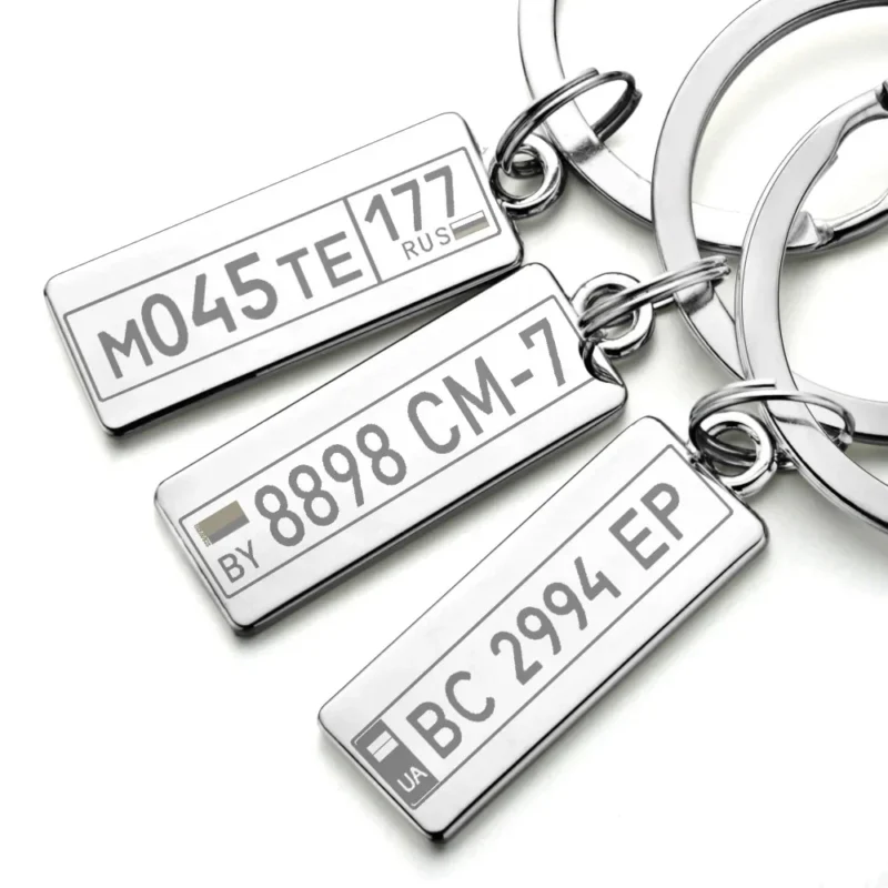 Sce8c0d5f39f14c68806775ef90032cb2K.webp Customized Engraved Keychain for Car Logo Plate Number Name Personalized Keyring Key Chain Holder P009