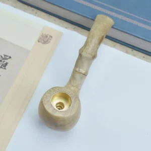 Double Filter Red Sandalwood Smoke Pipe Carved Dragon Mouth Real Wood Cleaning Friendly Compact And Durable Smoking Accessory