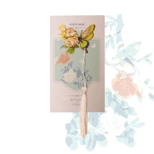 2024 Cute Butterfly Metal Bookmark Colorful Bronzing Bookmark With Chain Gifts For Book Lovers Readers Writers Friends Adults