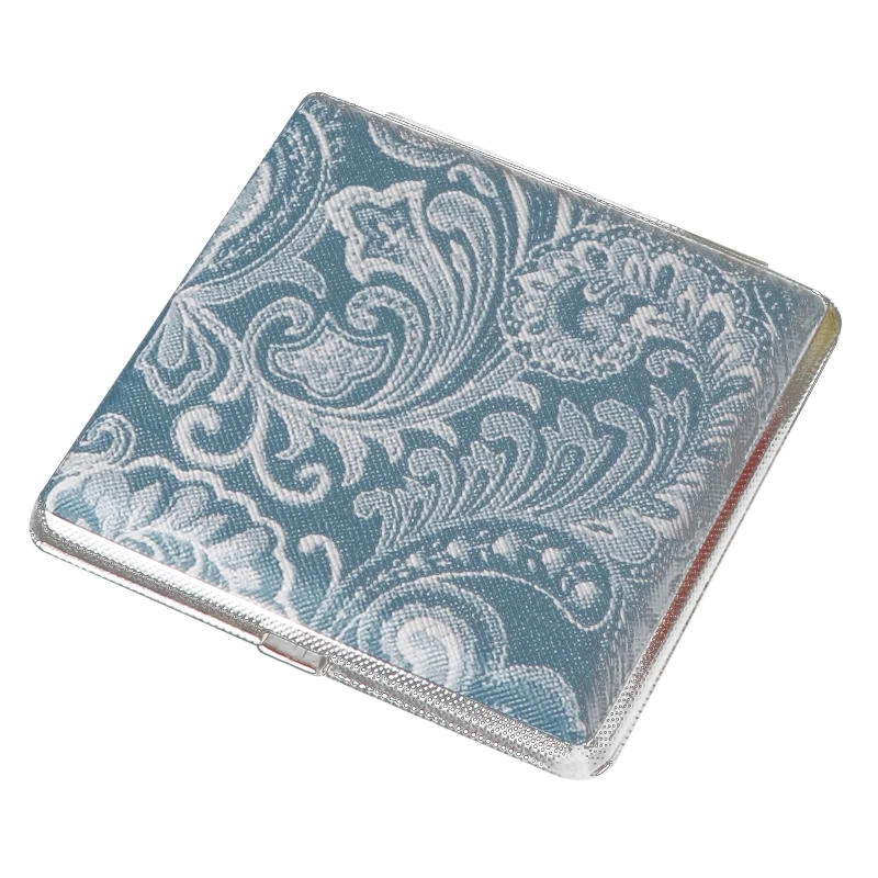 New Classic Leather Pattern Rubber Band Style Coarse 20 Cigarettes Box For Men Portable And Lightweight Metal Cigarette Box