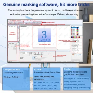 Sd022c1fa3939479aa53518d8c3845b3f0.webp US Stock 2.5D Ezcad3 JPT MOPA 100W Fiber Laser Engraver Fiber Laser Marking Machine 3D Fiber Laser 110X110MM DDP TO EU