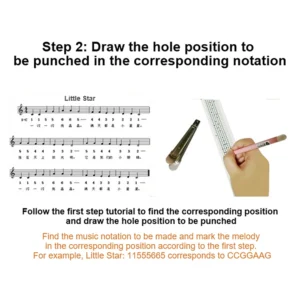 15 Tone Music Box DIY Hand-cranked Wooden Box With Hole Puncher 10pcs Paper Tapes Music Movements Box Paper Strip Home Decor