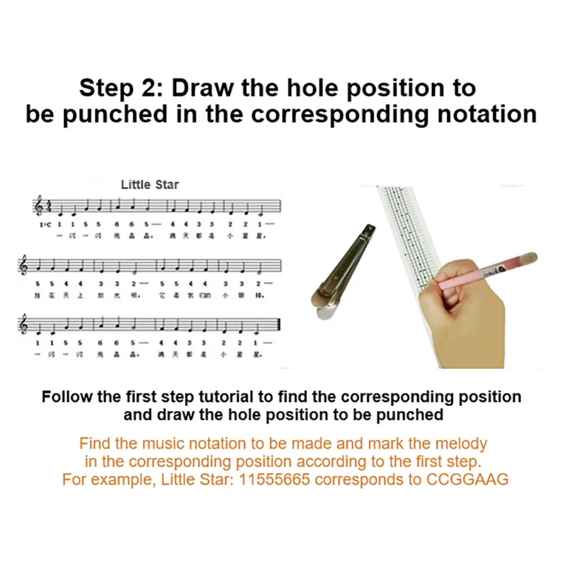 15 Tone Music Box DIY Hand-cranked Wooden Box With Hole Puncher 10pcs Paper Tapes Music Movements Box Paper Strip Home Decor