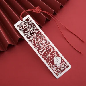 Metal Bookmark Creative Chinese Style Exquisite Stainless Steel Hollow Book Clip Stationery School Office Supplies Student Gifts