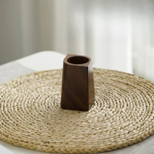 Walnut Wood Pen Holder Creative Solid Wood Storage Box Office Desk Decoration Pen Holder Walnut Wood Feel Light Luxury