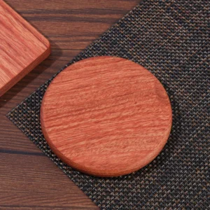 8.8cm Walnut Wood Coasters for Glasses Mugs, Round Square Wooden Cup Mat Durable Tea Coffee Cup Pad Placemats