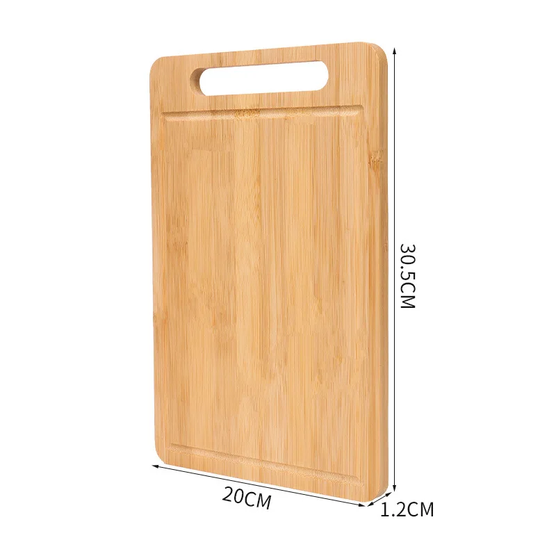 Double-Sided Bamboo Cutting Board - Natural Moso Bamboo Anti-Mold Kitchen Chopping Board with Vertical Stand