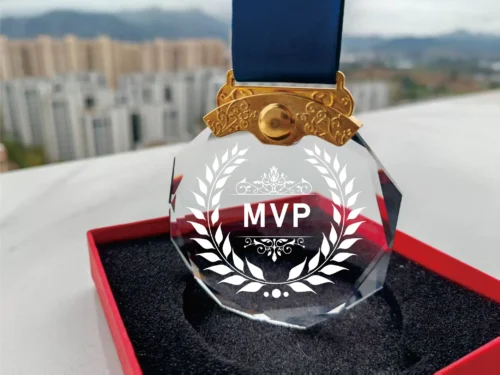 1st 2nd 3rd Place Crystal Trophy - Champion, Runner-Up & Bronze Award Pendants for Sports, Competitions, Ceremonies