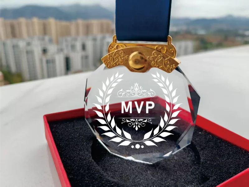 1st 2nd 3rd Place Crystal Trophy - Champion, Runner-Up & Bronze Award Pendants for Sports, Competitions, Ceremonies