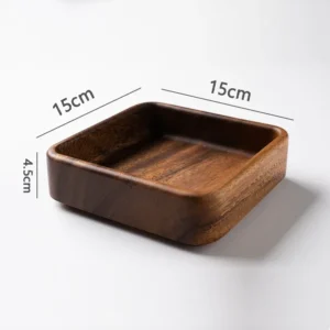Black Walnut Wood Storage Tray Modern Afternoon Tea Dessert Organizer Living Room Desktop Dry Fruits Container Home Decoration