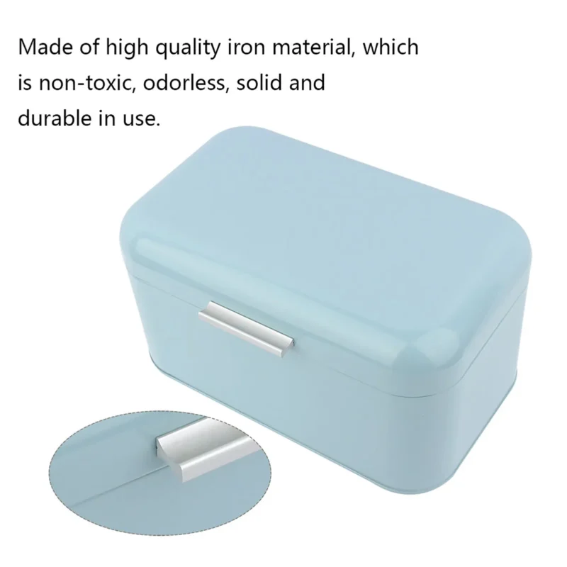 Metal Bread Box Solid Bread Bin Bread Storage Box Food Storage Containers for Kitchen Iron Household Food Container