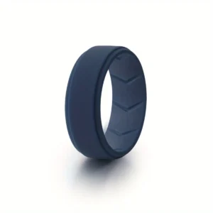 4 Pack Men's Silicone Wedding Bands, 8mm Wide Rubber Rings for Workout Sports, Comfort Fit Ring Set, Gift for Husband Him