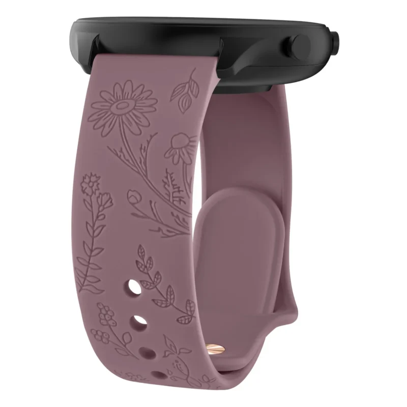 20mm 22mm Flower Engraved Strap For Amazfit GTS/2/2e/3/4 GTS2 Mini/GTR 4/3/Pro/47mm/GTR2/2e/stratos 2/3/Bip Lite Band Bracelet