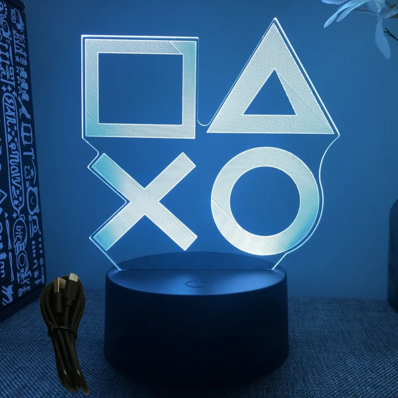 NEON GAMER 3D Lamp LED Night Light Gaming Setup RGB Children's Lamps Gamer Room Decoration Bedroom Table Lamp Personalized Gifts