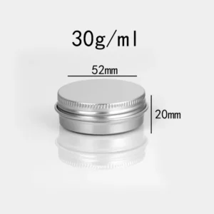 5/10/15/20/30/50/60/100/150/200/250g Aluminum Tins with Lids Silvery Tin Cans Round Metal Box Empty Ceam Jar Cosmetic Containers