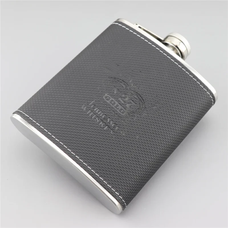 Stainless Steel Hip Flask Mini 7oz Pu Leather Wrap Whisky Flagon Alcohol Bottle Vodka Liquor Pocket Man Gift