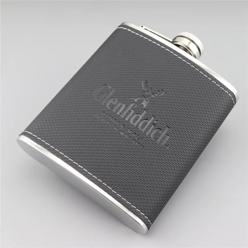 Stainless Steel Hip Flask Mini 7oz Pu Leather Wrap Whisky Flagon Alcohol Bottle Vodka Liquor Pocket Man Gift