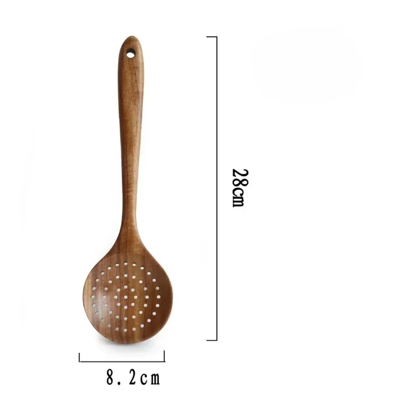 Wooden Spoon Natural Wooden Tableware Teak Wood Nanmu Super Long Cooking Spoon Kitchen Utensils for Cooking Kitchen Tools