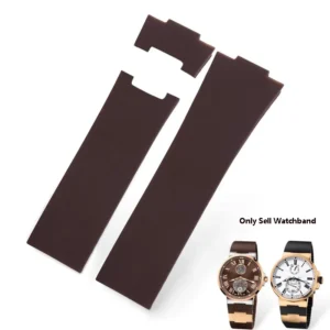 Silicone Watch Strap for Athens Observation Navigation 1183 Men's Women's Waterproof For Ulysse Nardin Rubber Watch Band 25mm