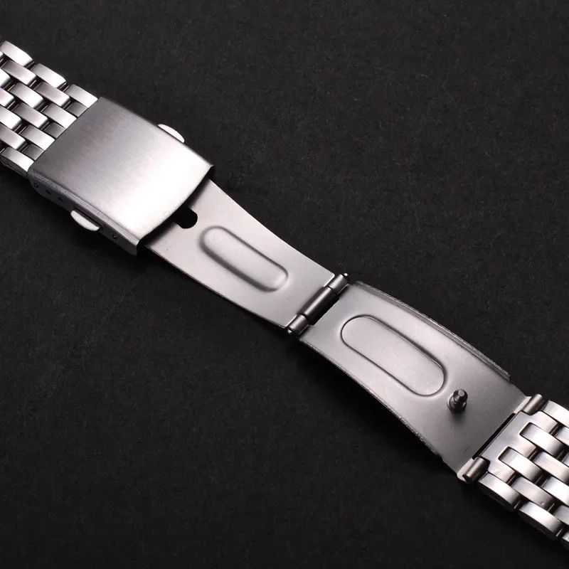 Metal Strap18mm 20mm 22mm Universal Stainless Steel Watch Band Folding Safety Buckle for Women Bracelet Watch Belt Accessories