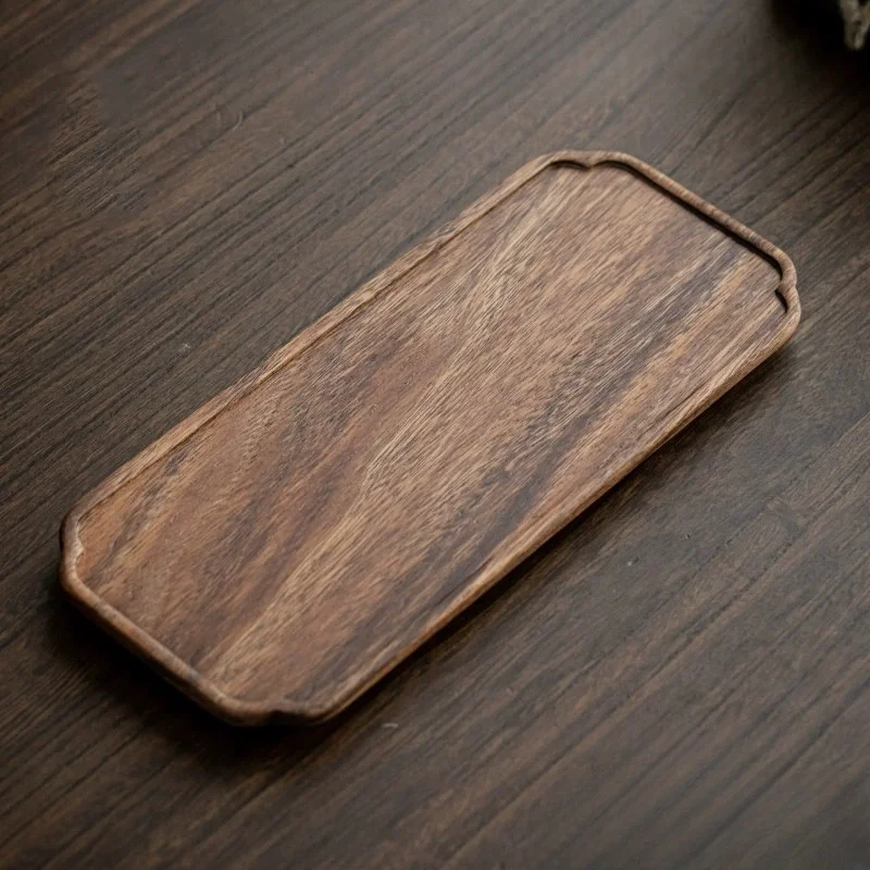 Wooden Tray Home Tea Tray Rectangular Dinner Tray Wooden Snack Fruit Tray Creative Dry Bubble Tray Simple Multi-Function Tray