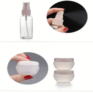 Travel Bottles for Toiletries,Approved Travel Size Toiletries Containers, Travel Bottles Set with Labels Leakproof Squeezable Re