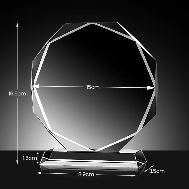 Free Customized Personalized Crystal Glass Trophy Crystal Trophys Medal Graduation Season Commemorative Ornaments Company Awards